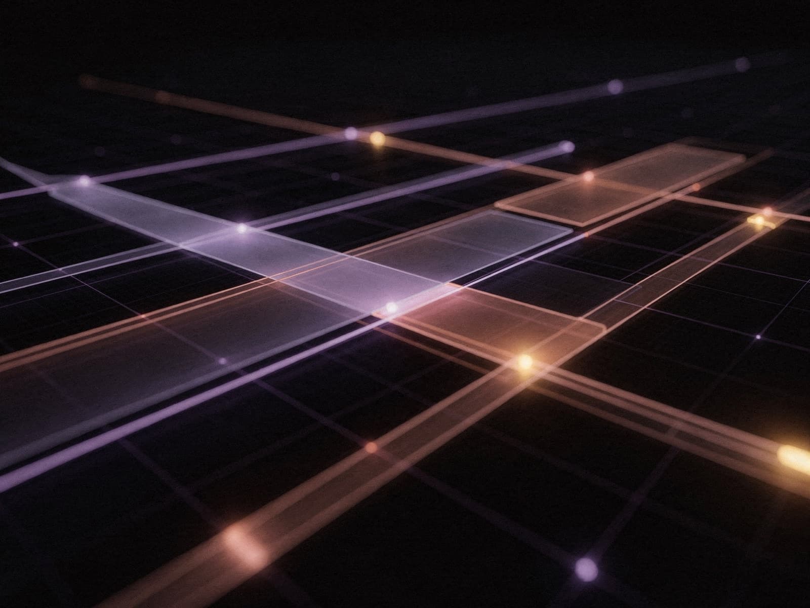 Abstract high-performance web interface composed of light and grid